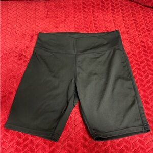 Black High-Rise Biker Shorts